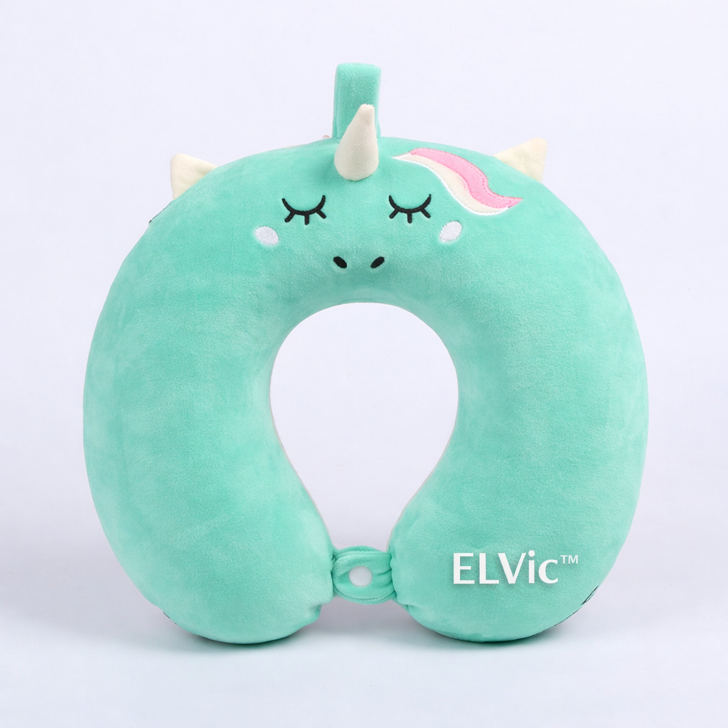 ELVic™ U-Shape Memory Foam Travel Neck Pillow – Car, Flight & Office Comfort