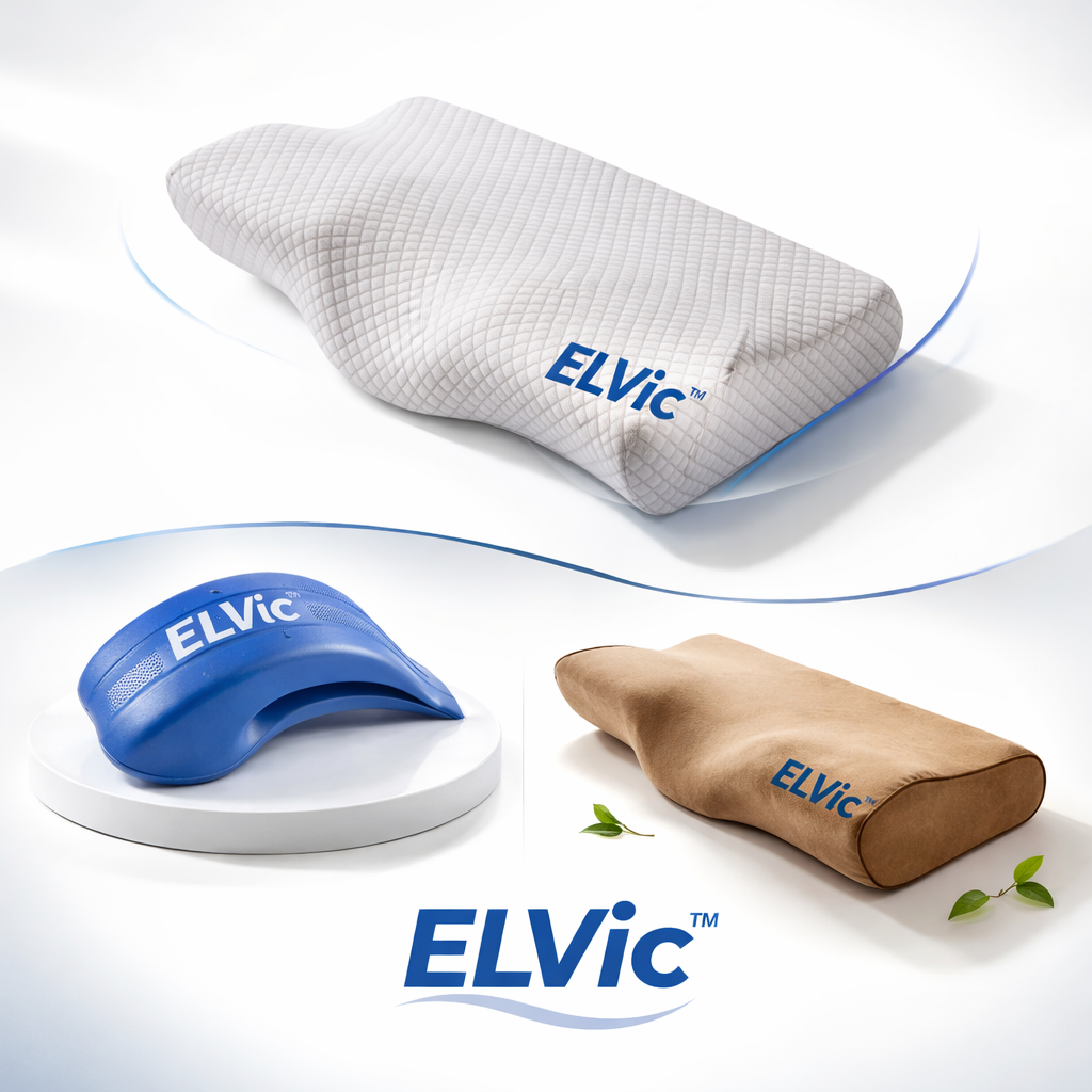 ELVIC™ Contour Memory Foam Cervical Pillow – Ergonomic Neck Support