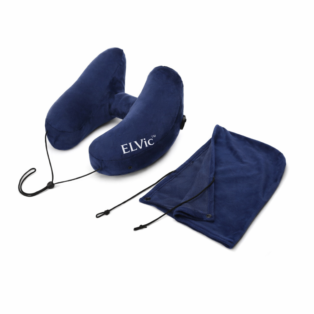 ELVic™ Travel Neck Pillow – Cute U-Shape Memory Foam Support for Airplane, Car & Office Comfort