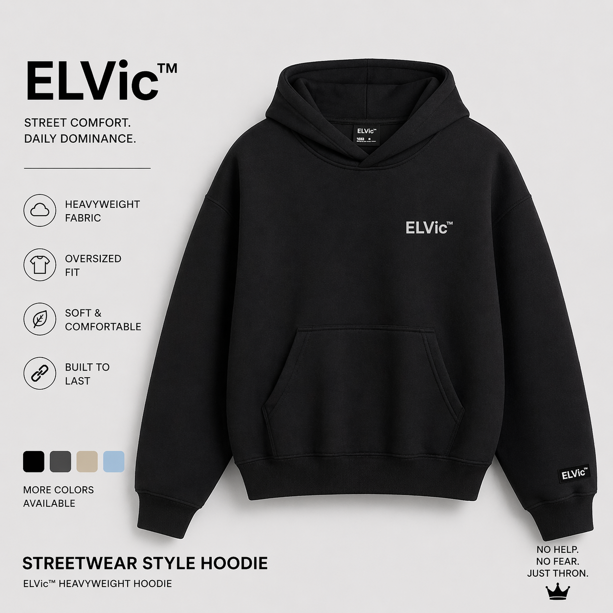 Heavy Profile Cropped Hoodie Men