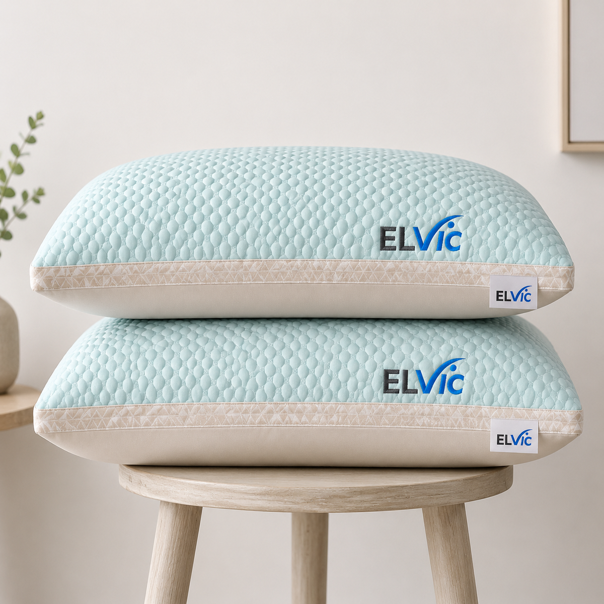 ELViC™ Premium Cooling Rayon Pillow | Soft & Breathable Sleep Comfort