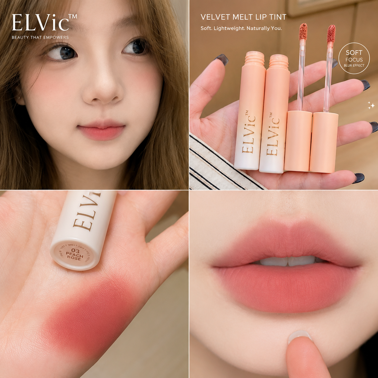 ELVic™ Velvet Matte Lip Balm | Nude Collection Long-Lasting Comfort
