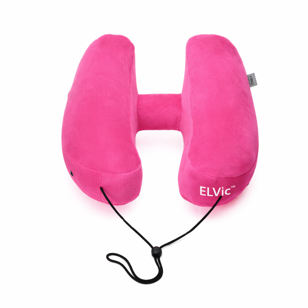 ELVic™ Travel Neck Pillow – Cute U-Shape Memory Foam Support for Airplane, Car & Office Comfort