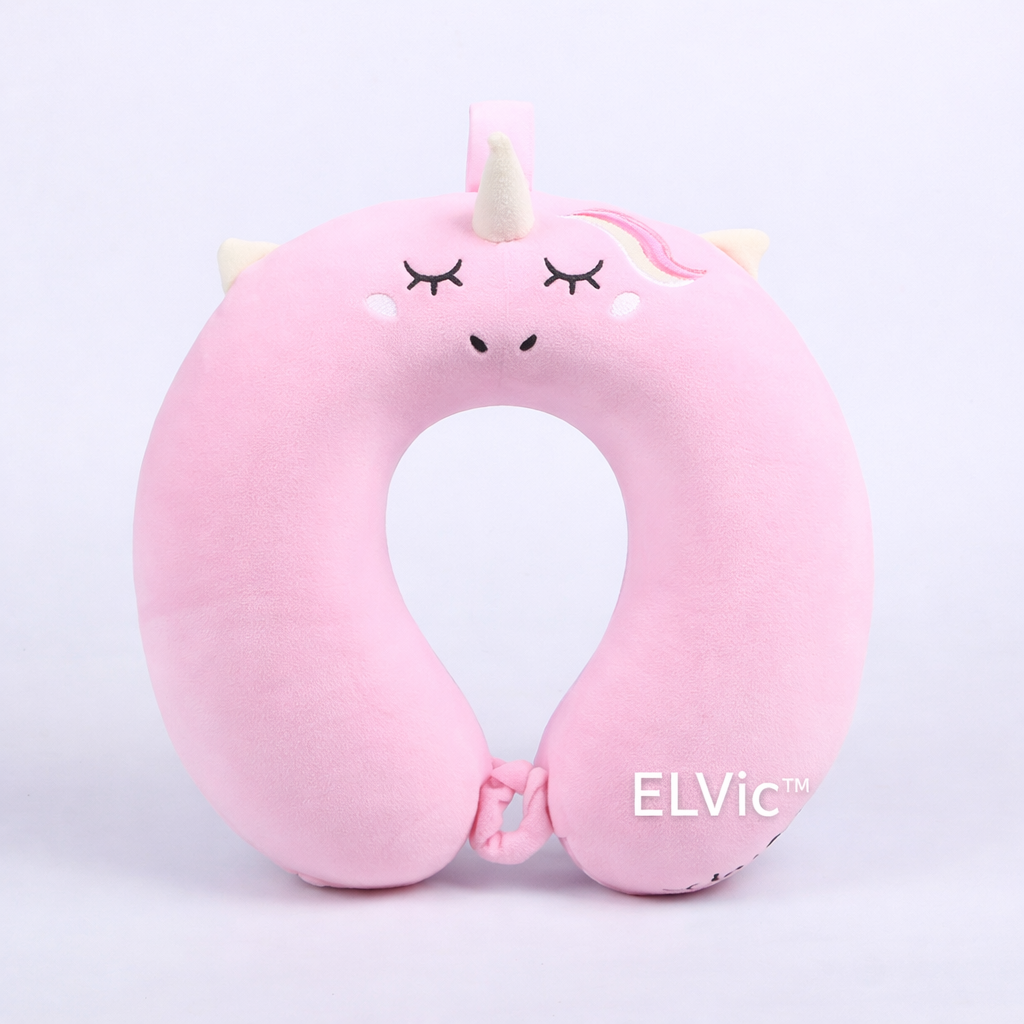 ELVic™ U-Shape Memory Foam Travel Neck Pillow – Car, Flight & Office Comfort
