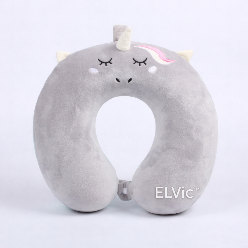 ELVic™ U-Shape Memory Foam Travel Neck Pillow – Car, Flight & Office Comfort