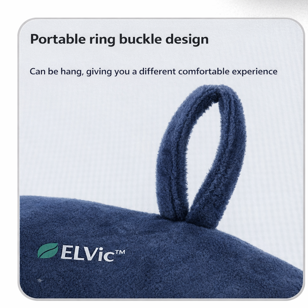 ELVic™ Memory Foam U-Shaped Travel Neck Pillow – Cool & Warm Sides