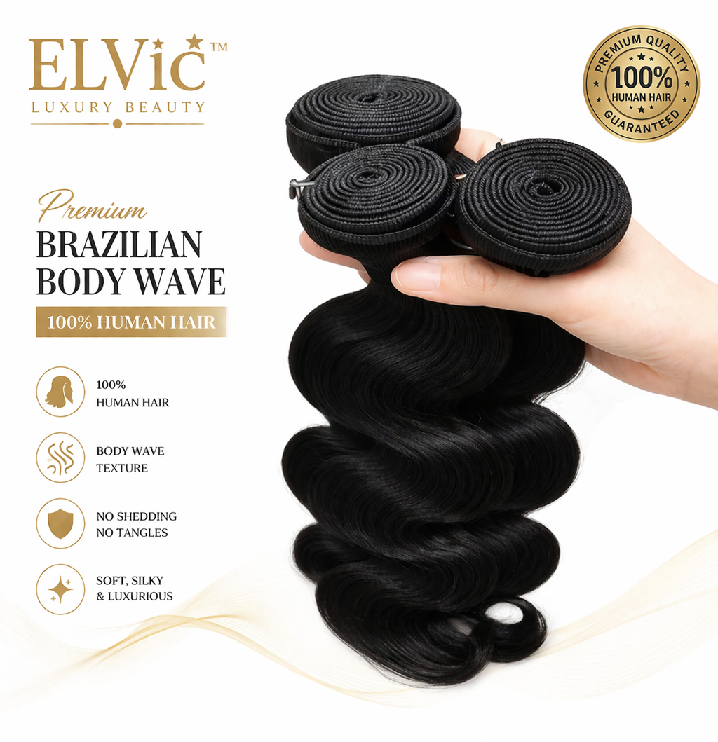 ELVic™ Premium Body Wave Bundles – Soft, Full & Tangle-Free