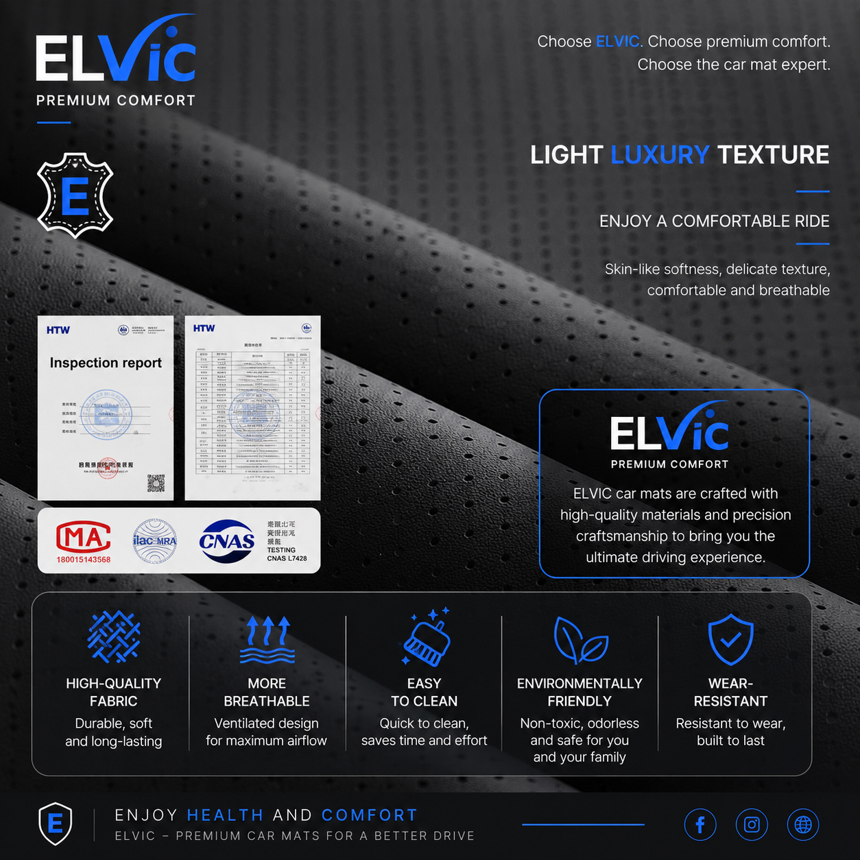 ELVic™ Premium All-Season Breathable Car Seat Cushion