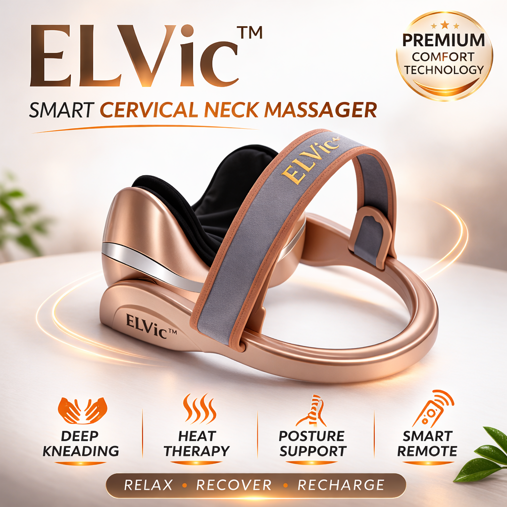 ELVic™ Smart Cervical Neck Massager – Heat & Air Traction Therapy