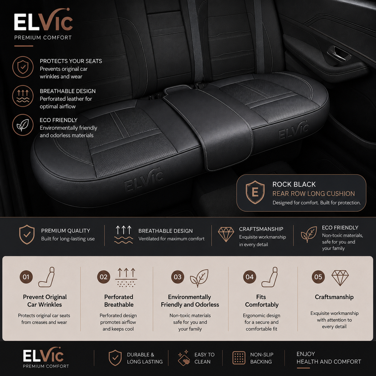 ELVic™ Premium All-Season Breathable Car Seat Cushion