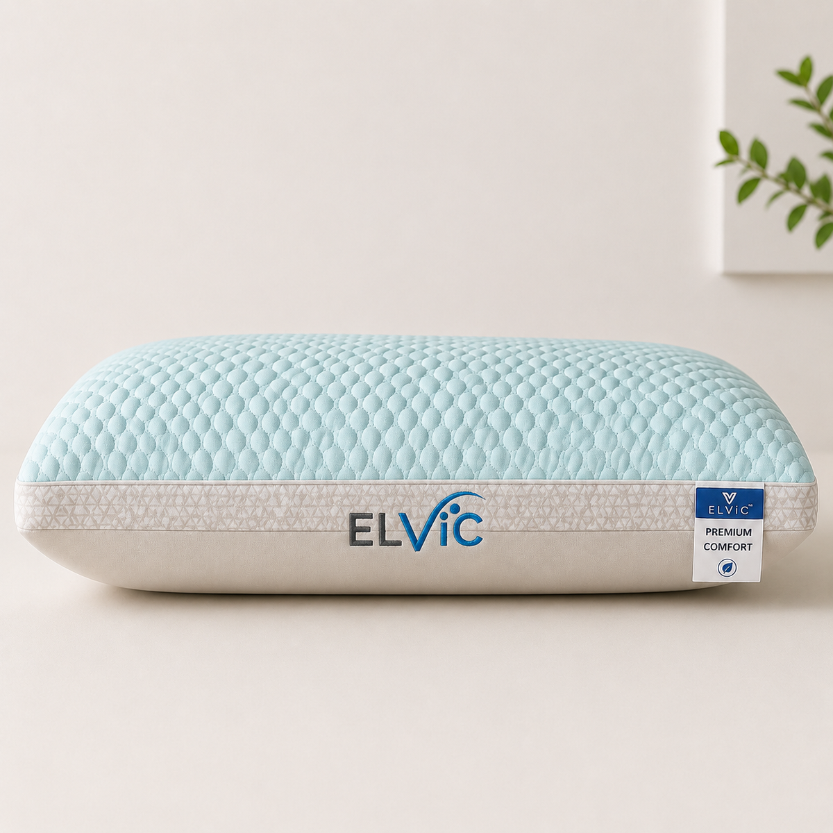 ELViC™ Premium Cooling Rayon Pillow | Soft & Breathable Sleep Comfort