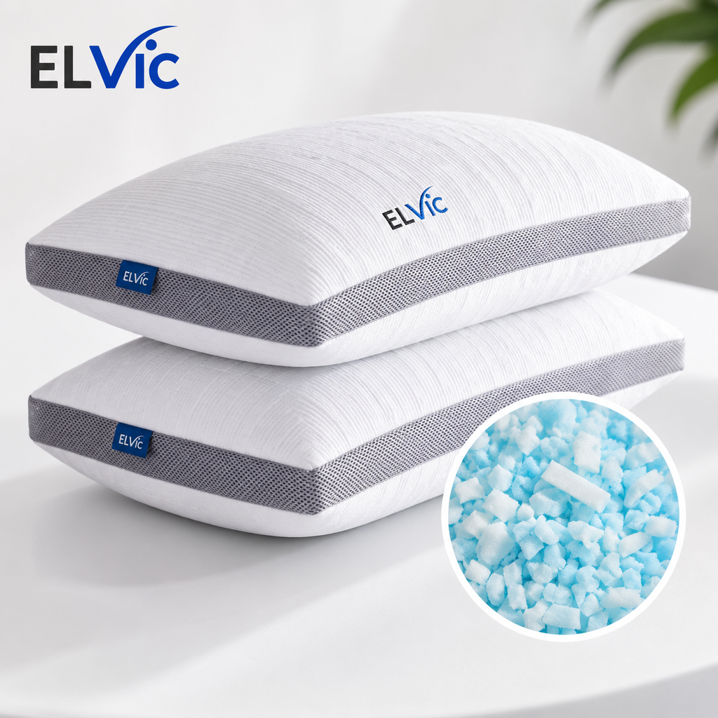 ELVic™ ArcticCool™ Memory Foam Cooling Bed Pillow