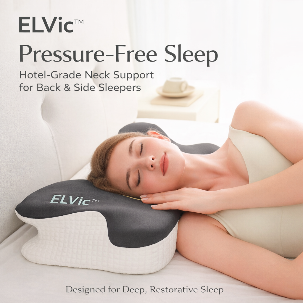 ELVic™ Luxury Hotel-Grade Memory Foam Neck Pillow