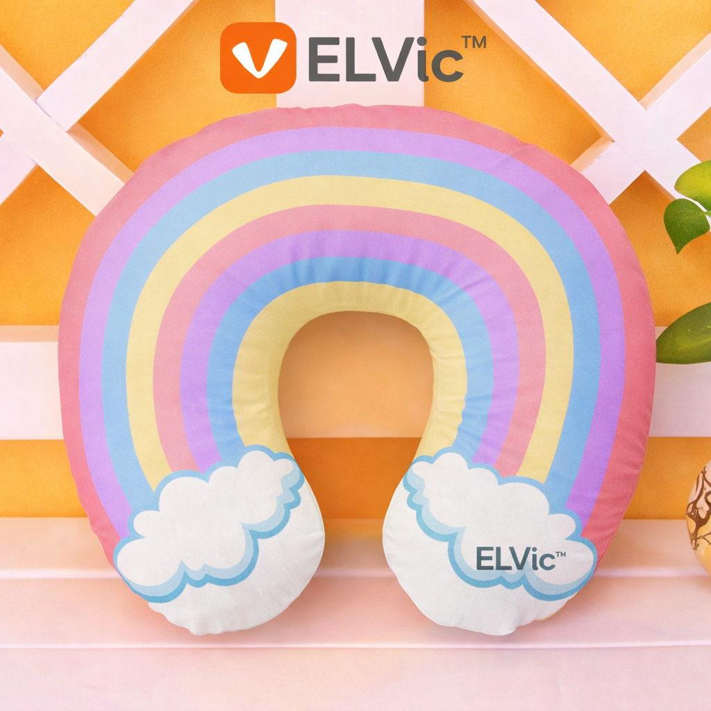 ELVic™ Travel Neck Pillow – Soft U-Shape Comfort for Flights, Cars & Relaxation