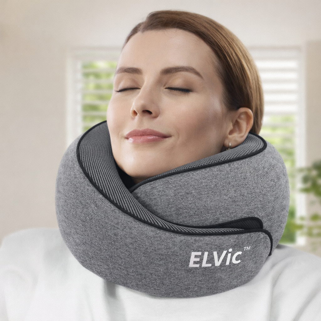ELVic™ Memory Foam U-Shaped Travel Neck Pillow