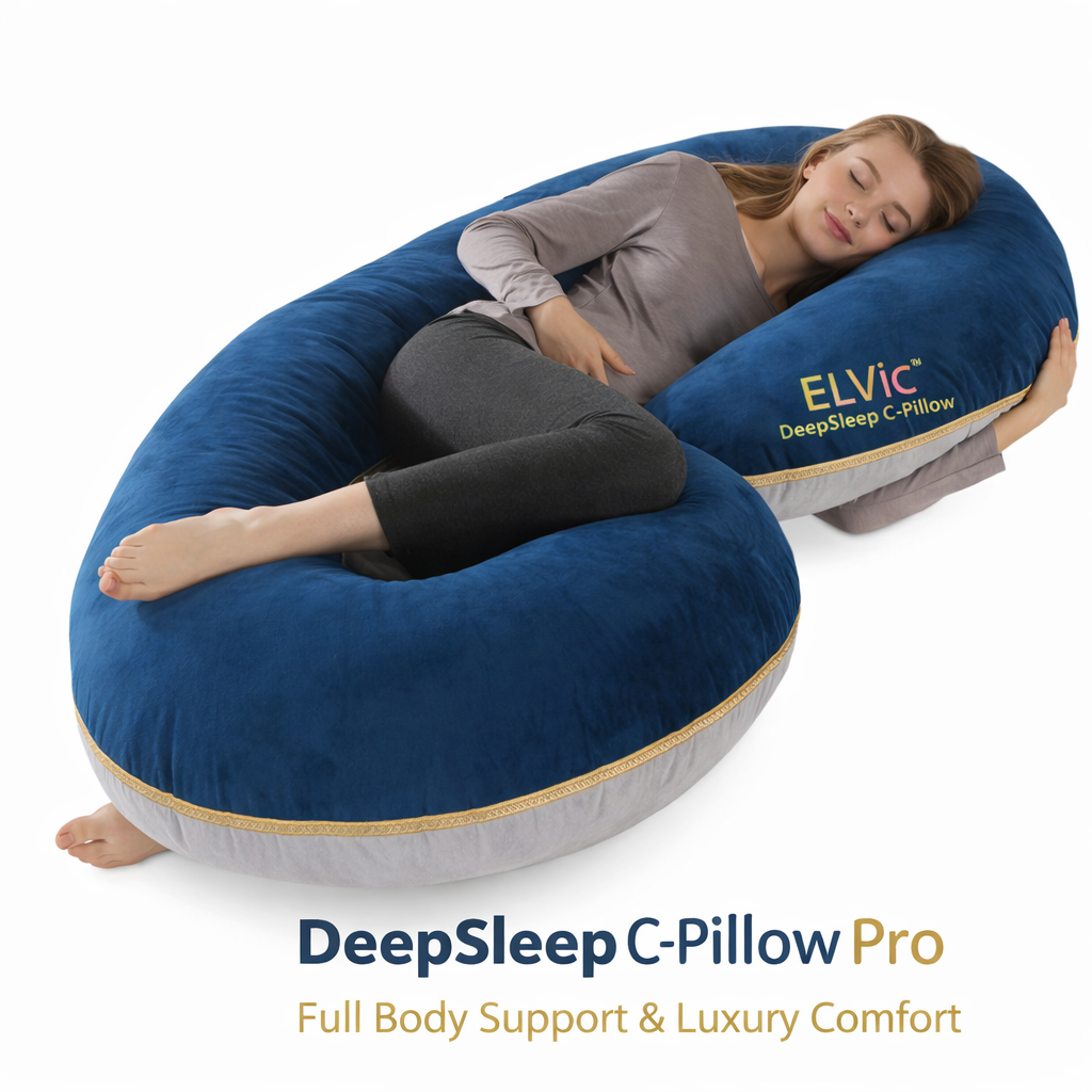 ELVic™ DeepSleep C-Shape Full Body Pillow – Total Body Support & Luxury Comfort