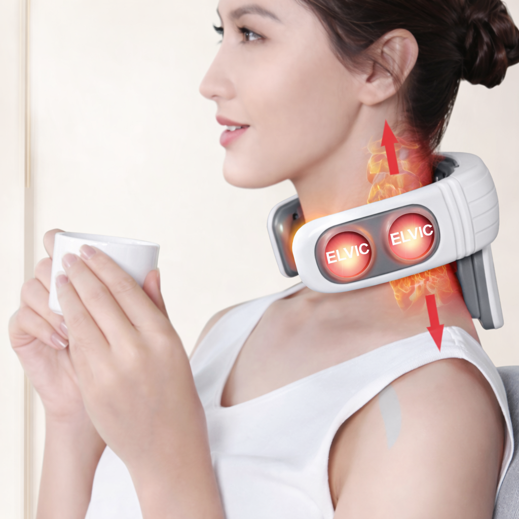 ELVic™ Deep Tissue Shiatsu Massager Pillow – Neck, Back & Shoulder Relief
