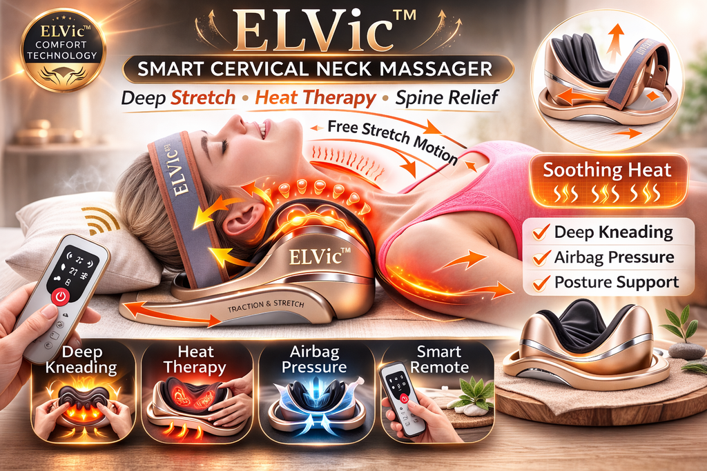 ELVic™ Smart Cervical Neck Massager – Heat & Air Traction Therapy