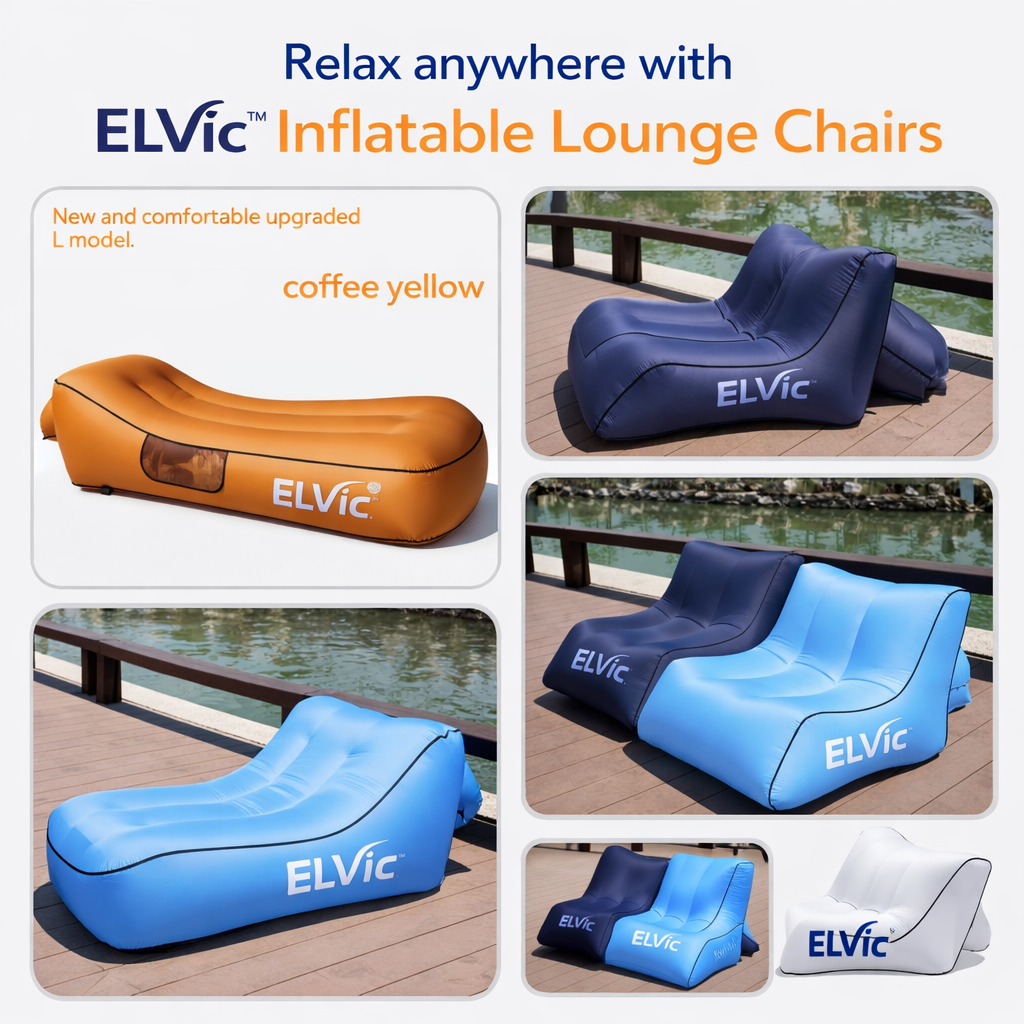 ELVic™ Portable Inflatable Camping Sofa – Outdoor Lounge Air Bed