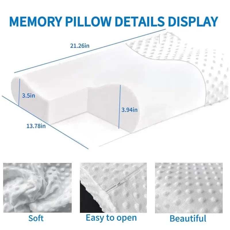 ELVic™ Ergonomic Memory Foam Cervical Pillow – Orthopedic Neck Support Pillow for Better Sleep