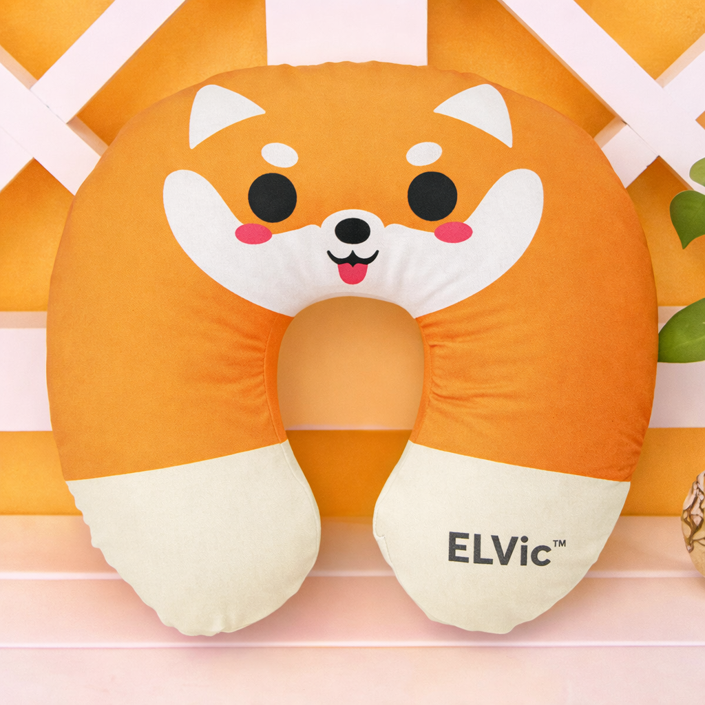 ELVic™ Travel Neck Pillow – Soft U-Shape Comfort for Flights, Cars & Relaxation