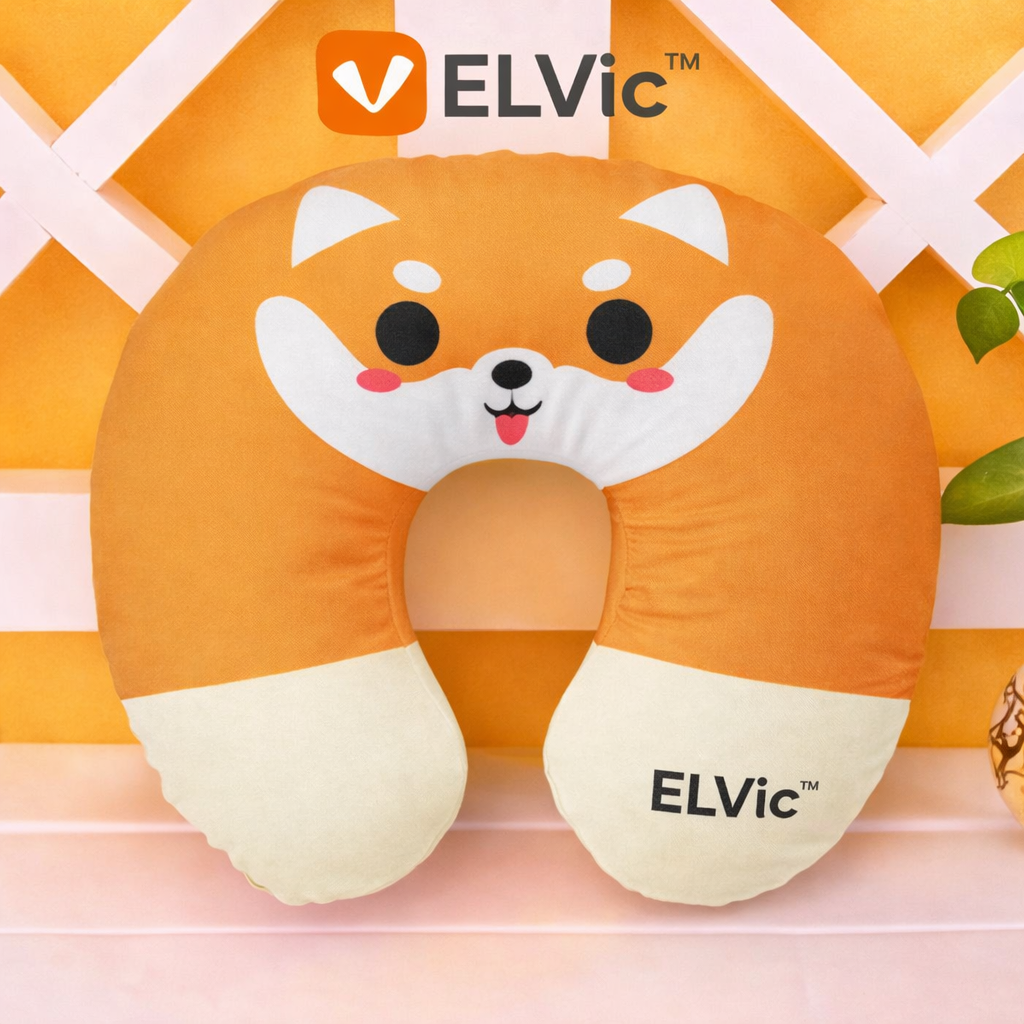 ELVic™ Travel Neck Pillow – Soft U-Shape Comfort for Flights, Cars & Relaxation