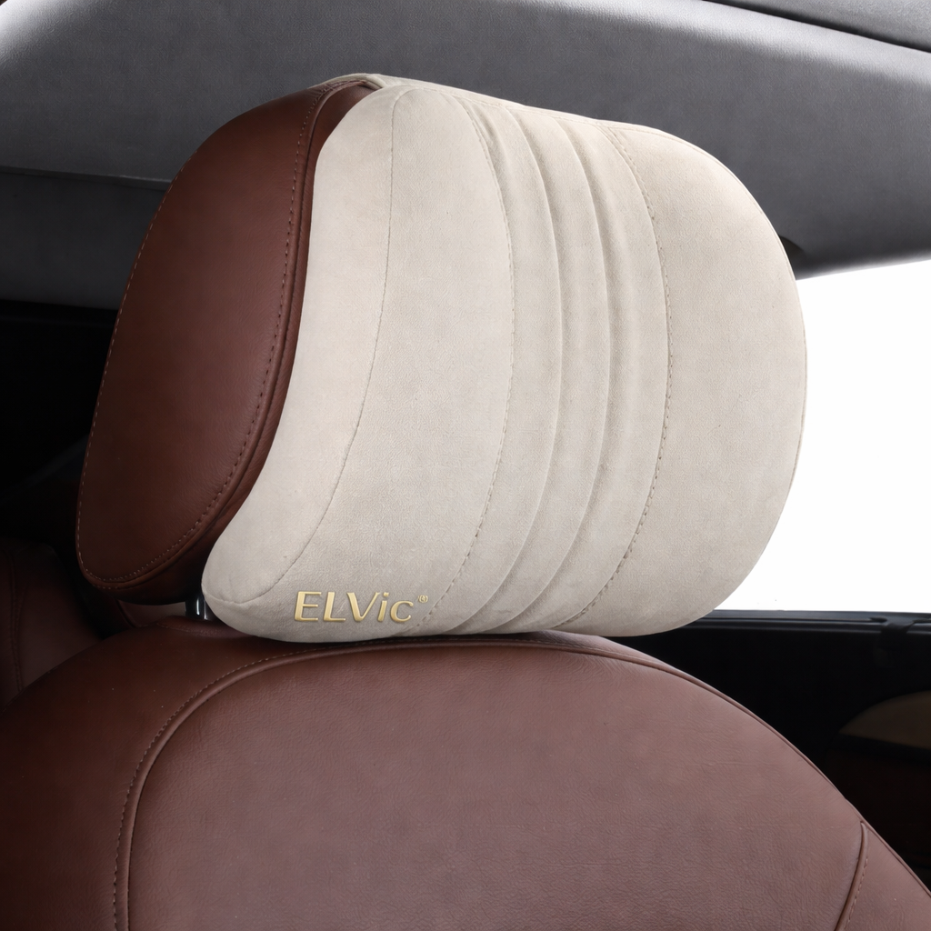ELVic™ Car Comfort Pro Memory Foam Headrest Neck Pillow – Ergonomic Support for Pain-Free Driving
