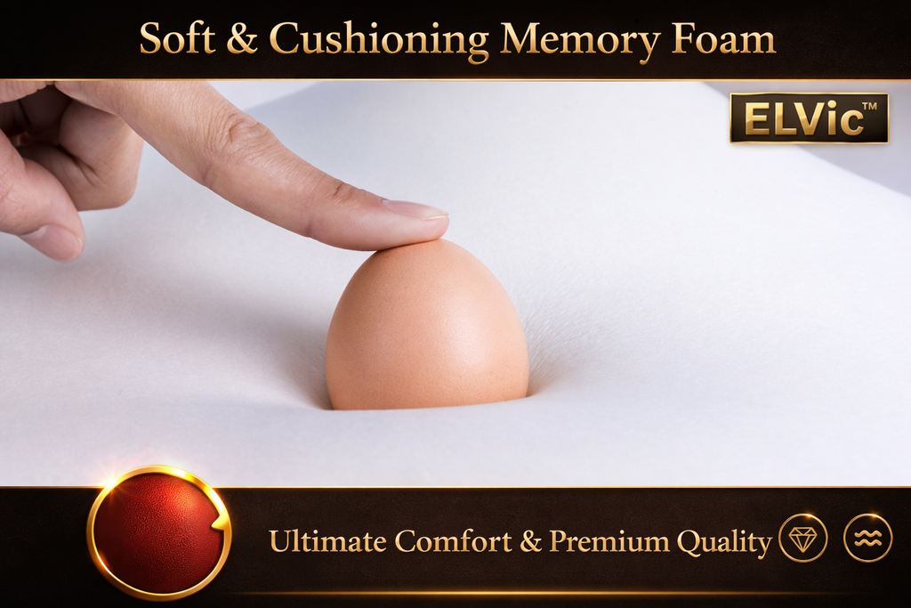 ELVic™ Memory Foam Car Neck Support Pillow – Ergonomic Headrest Cushion for Comfortable Driving