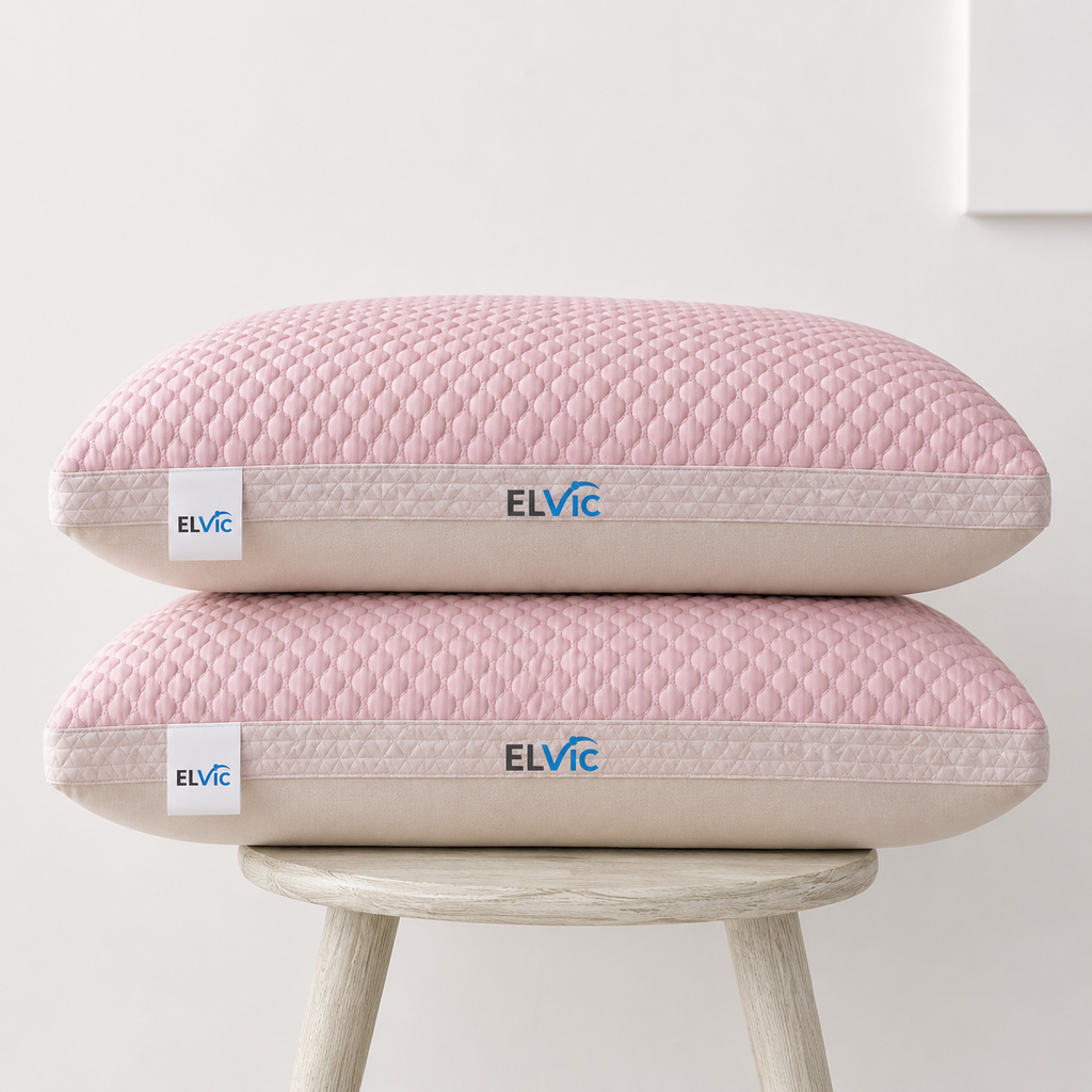 ELViC™ Premium Cooling Rayon Pillow | Soft & Breathable Sleep Comfort