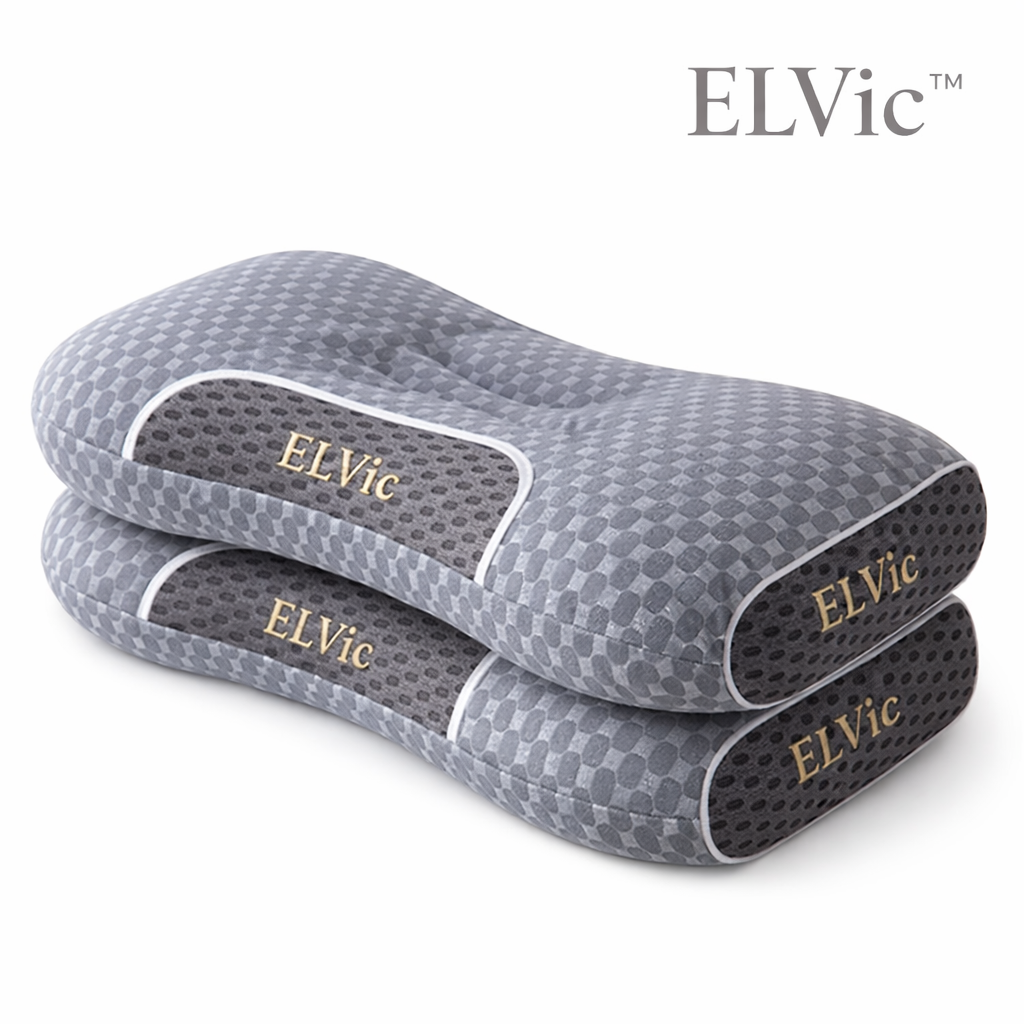 ELVIC™ SPA Massage Neck Pillow – Ergonomic Memory Foam, Non-Collapse Support