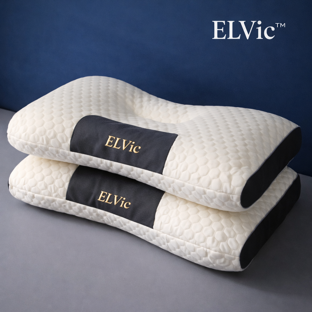 ELVIC™ SPA Massage Neck Pillow – Ergonomic Memory Foam, Non-Collapse Support