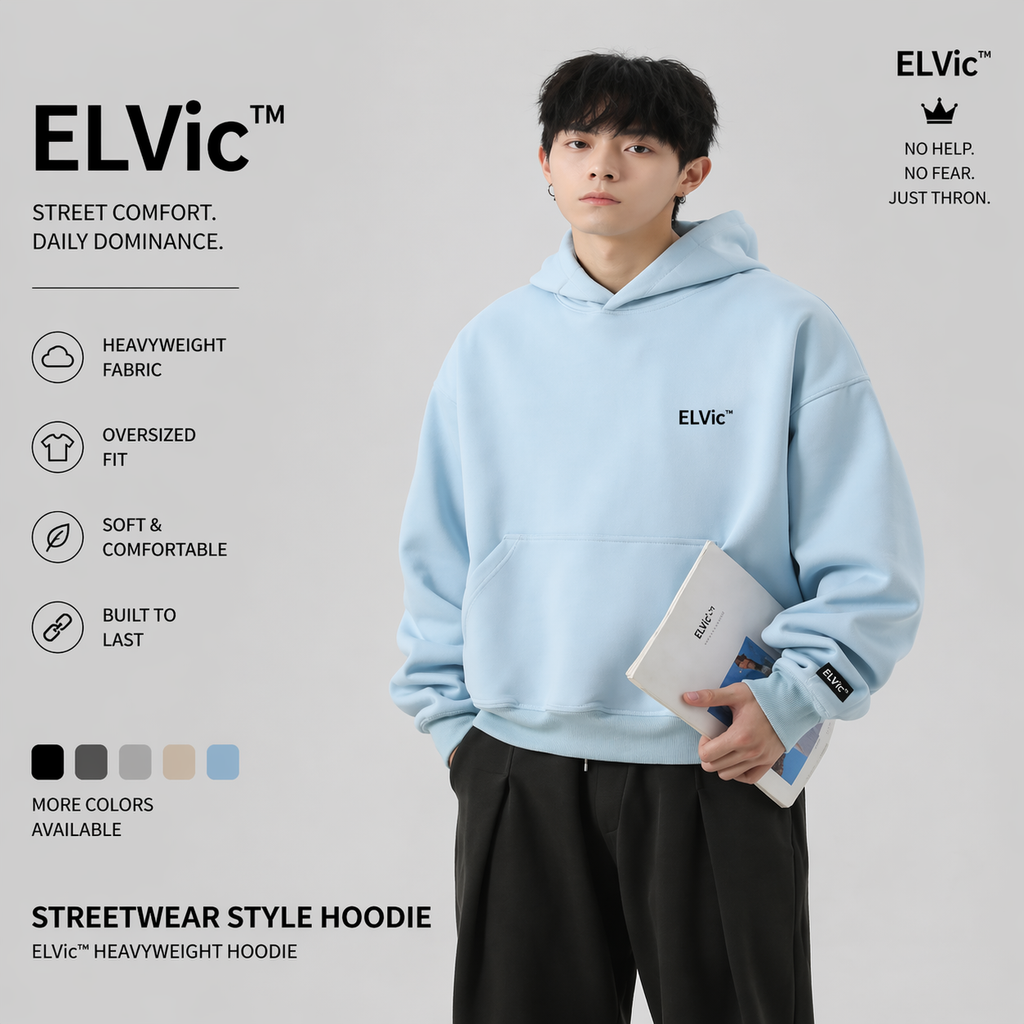 Heavy Profile Cropped Hoodie Men