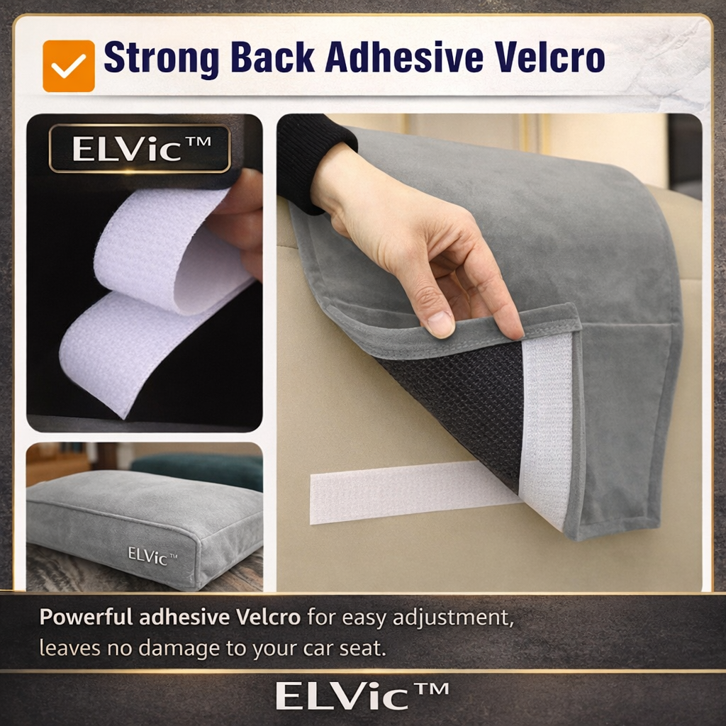 ELVic™ Adjustable Car Neck Support Pillow – Ergonomic Headrest for Pain Relief & Comfort
