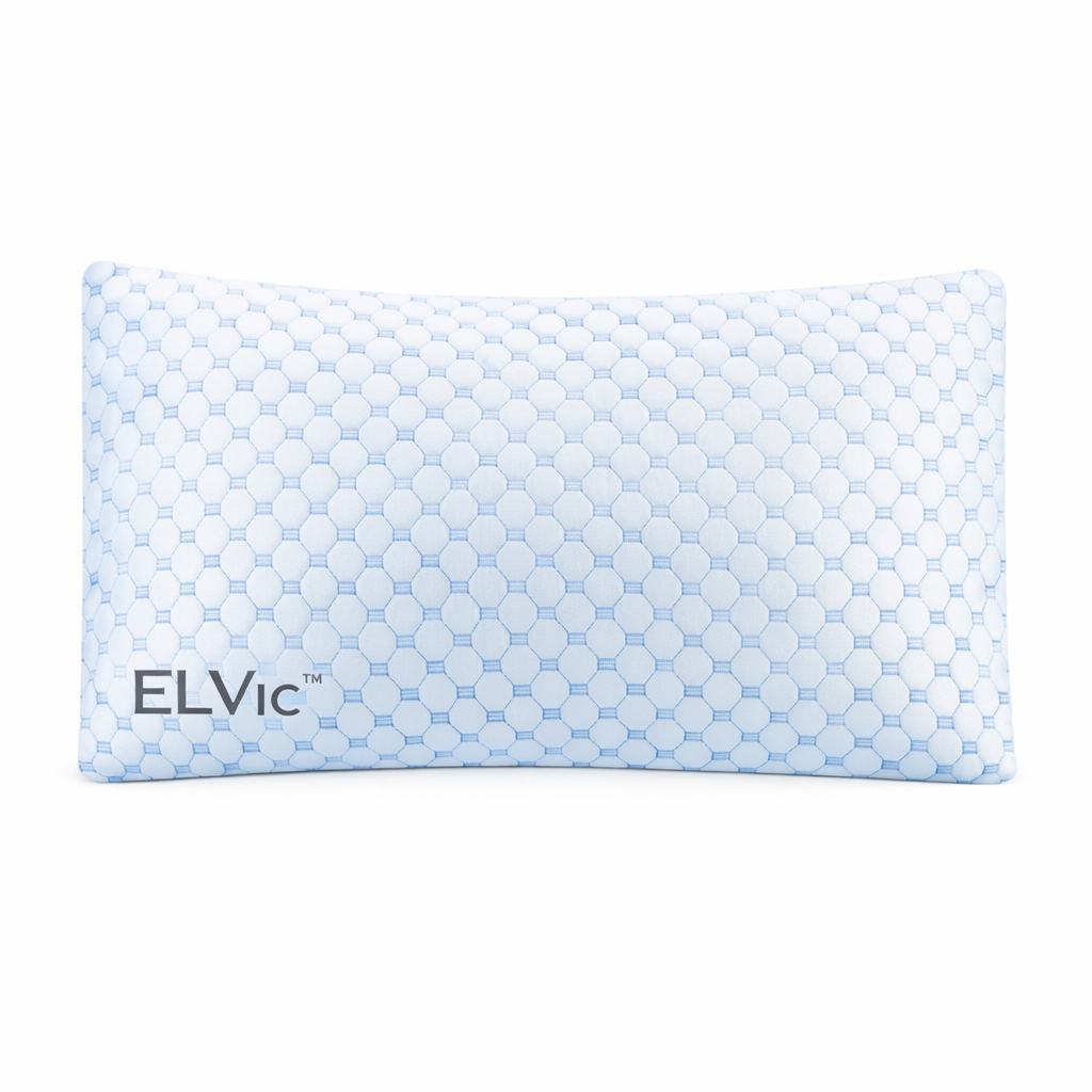 ELVic™ Cooling Comfort Pillow – Ventilated Memory Foam with Heat-Reducing Gel for Better Sleep