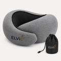 ELVic™ CloudRest Memory Foam Travel Neck Pillow – Adjustable U-Shaped Neck Support for Airplane, Car, Office & Home