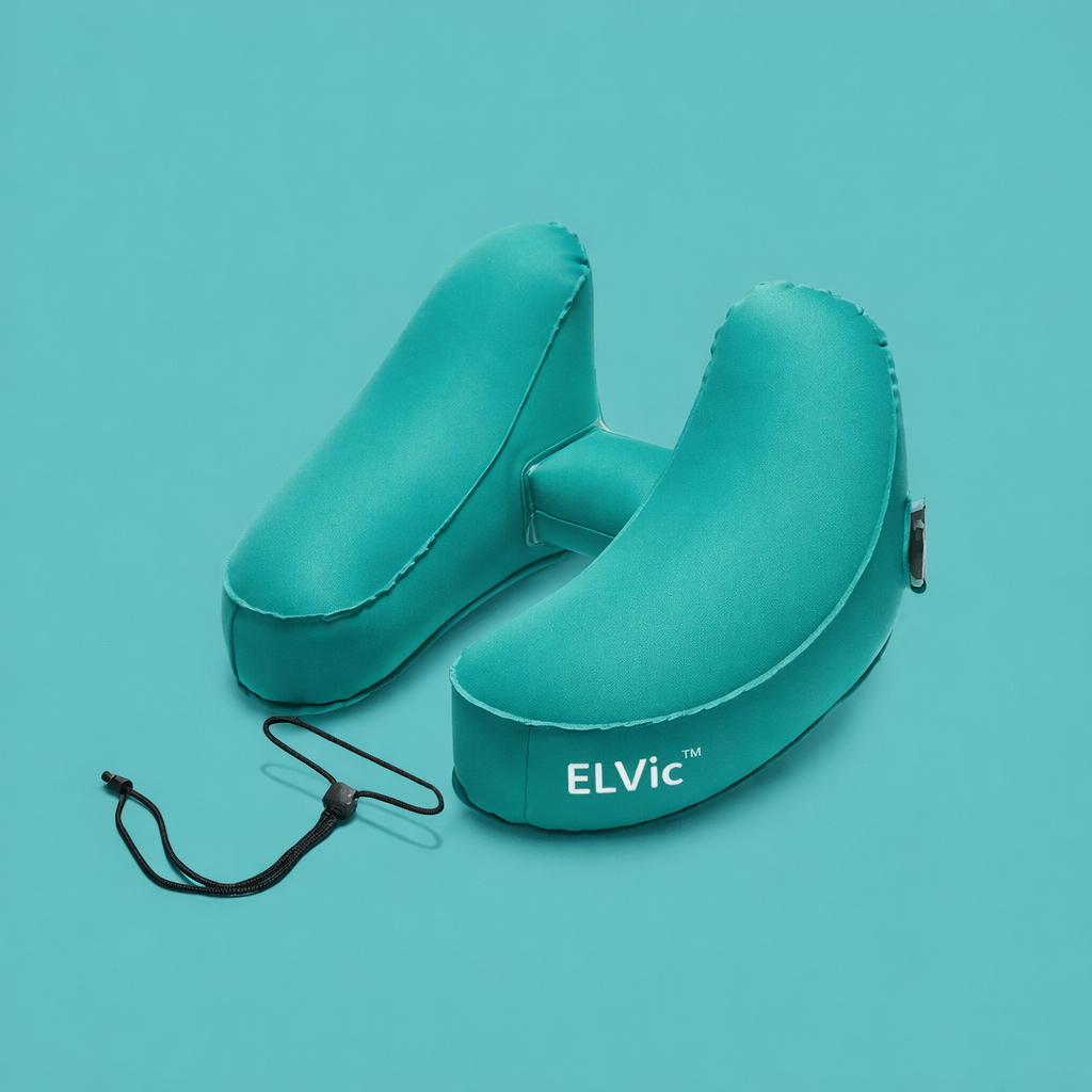 ELVic™ Travel Neck Pillow – Cute U-Shape Memory Foam Support for Airplane, Car & Office Comfort