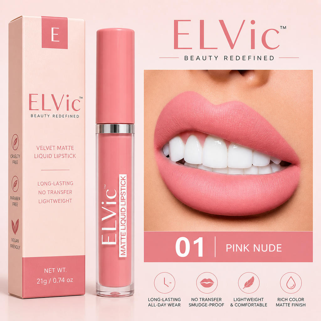 ELVic™ Velvet Matte No-Transfer Lip Gloss | Long-Lasting Waterproof Finish