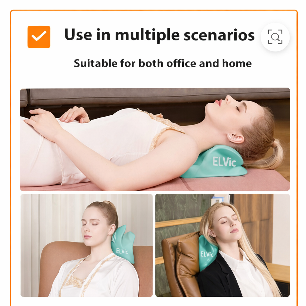 ELVic™ Smart Neck Massager – Cervical Spine Relief & Deep Tissue Therapy Pillow