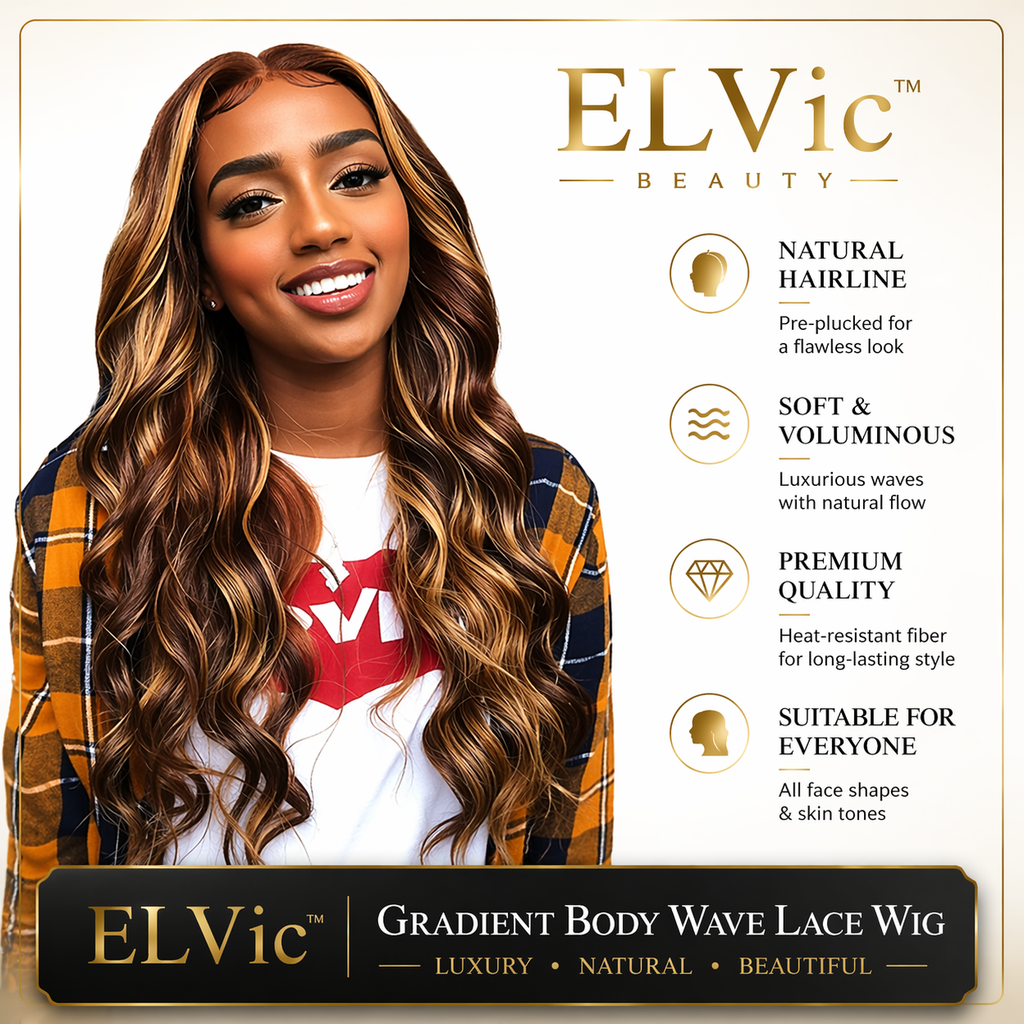 ELVic™ Gradient Big Wave Lace Wig