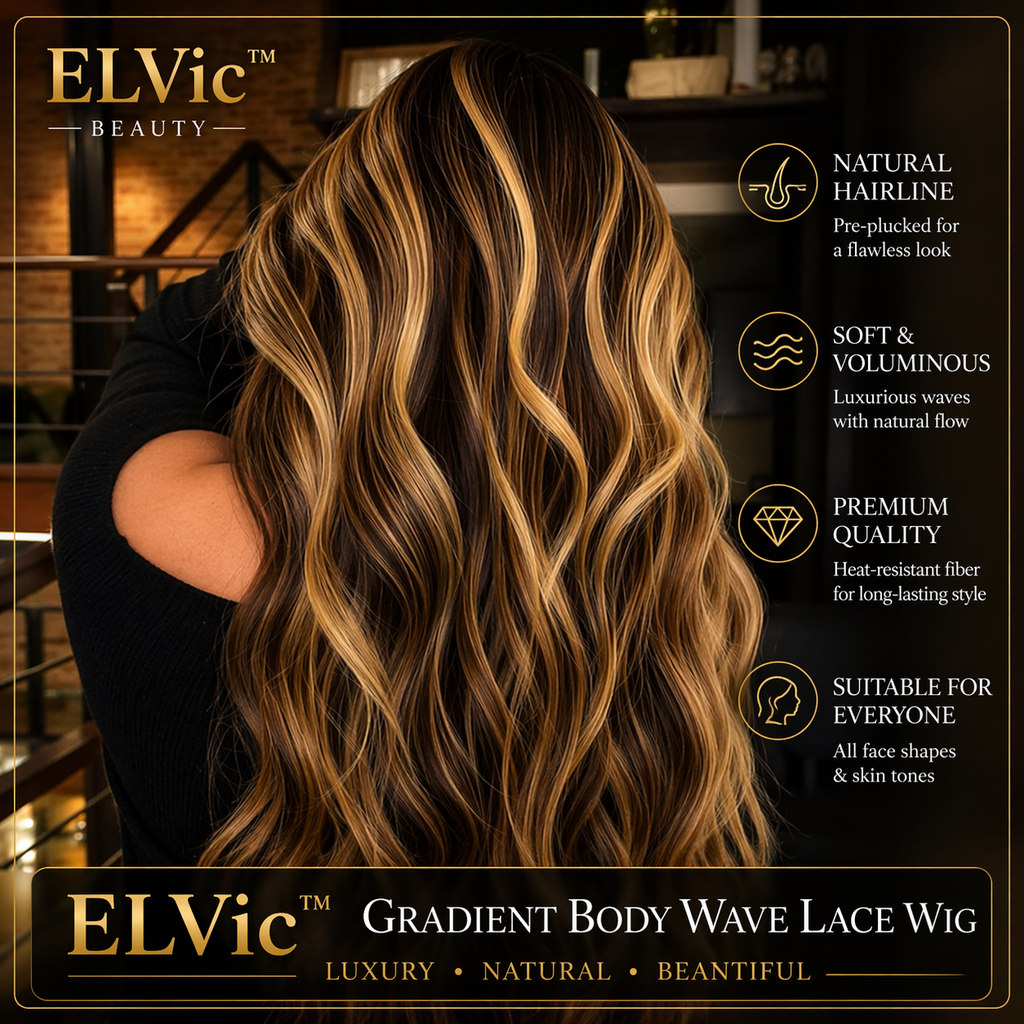 ELVic™ Gradient Big Wave Lace Wig