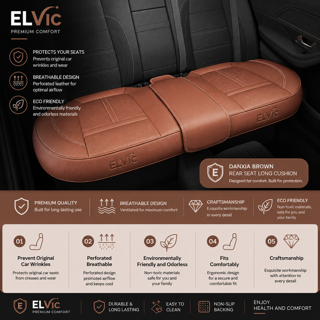ELVic™ Premium All-Season Breathable Car Seat Cushion