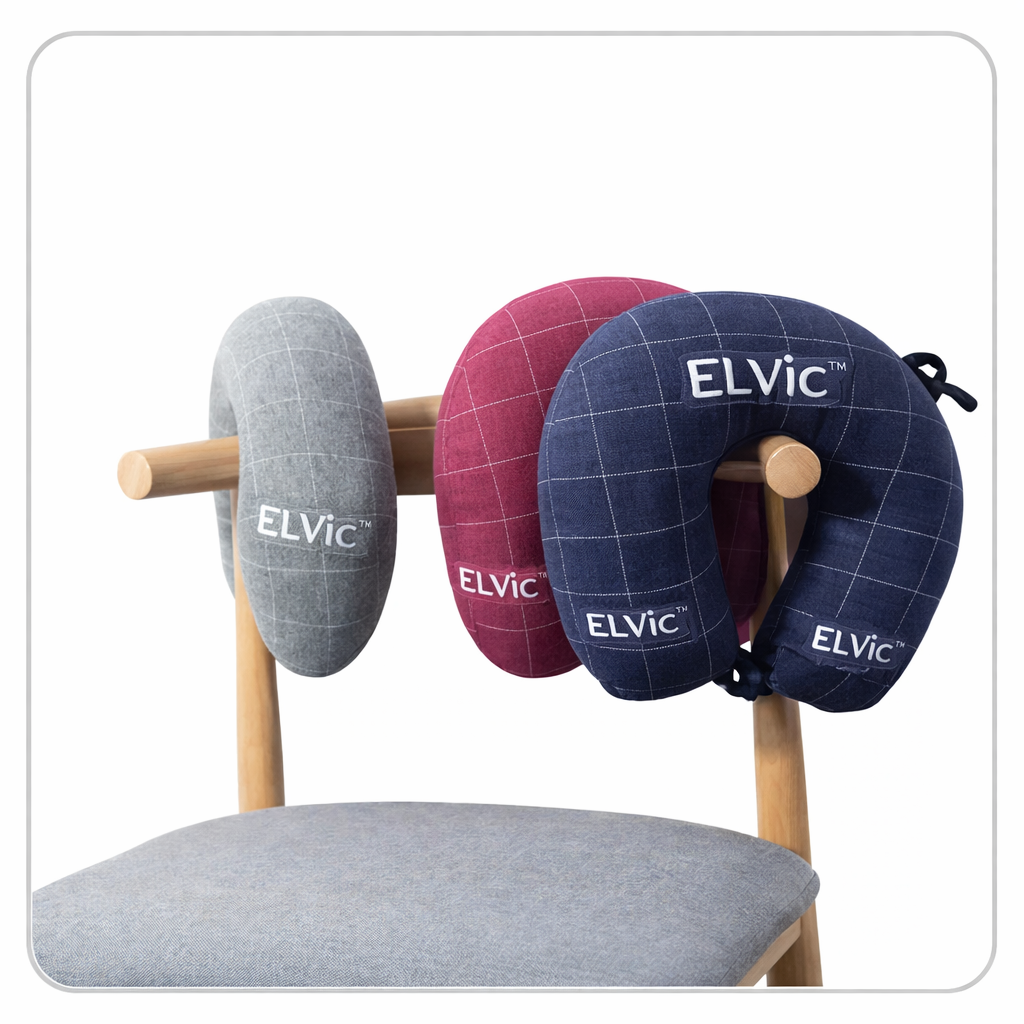 ELVic™ Portable U-Shaped Cervical Neck Pillow for Travel & Daily Neck Support