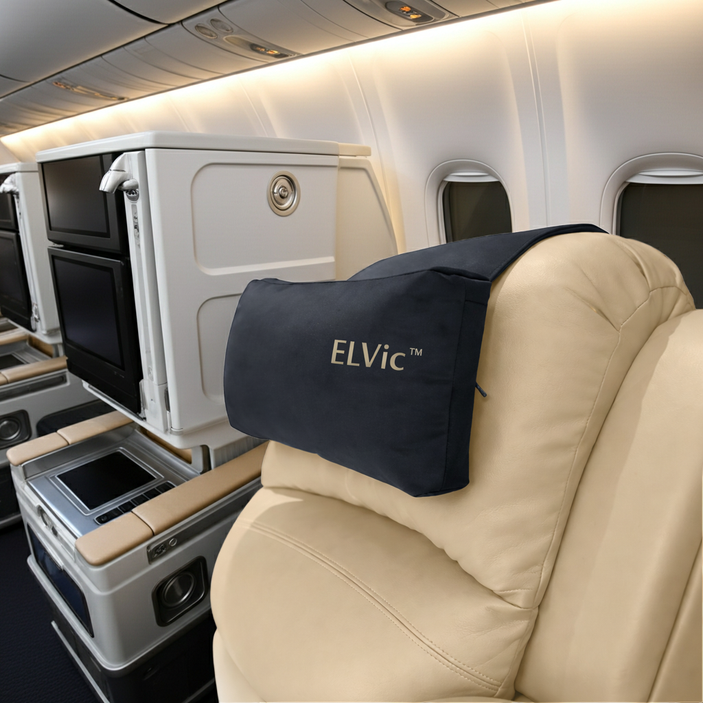 ELVic™ Adjustable Car Neck Support Pillow – Ergonomic Headrest for Pain Relief & Comfort