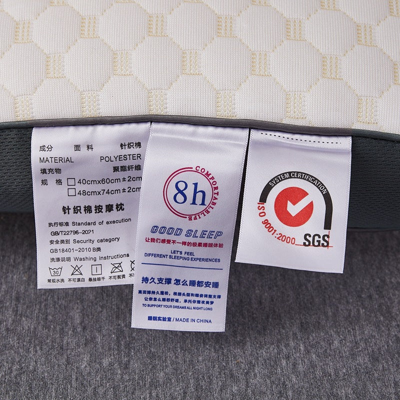 ELVIC™ Ergonomic Neck Massage Pillow – Washable Memory Foam Cervical Support