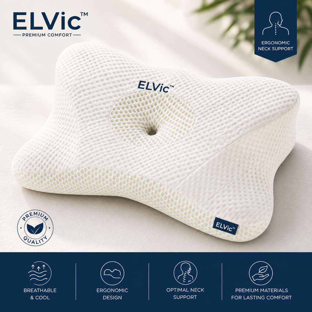 ELVic™ ErgoCloud Cervical Memory Foam Pillow