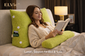ELVic™ Ergonomic Waist Backrest Pillow – Lumbar Support Cushion for Bed, Sofa & Office