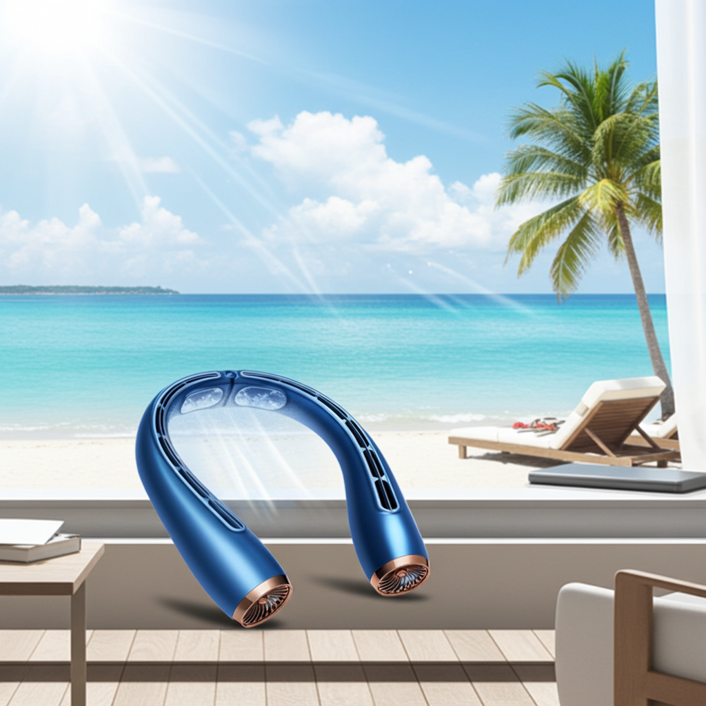 ELVic™ ArcticFlow Pro–Portable Bladeless Neck Fan with Cooling Technology & Silent Airflow