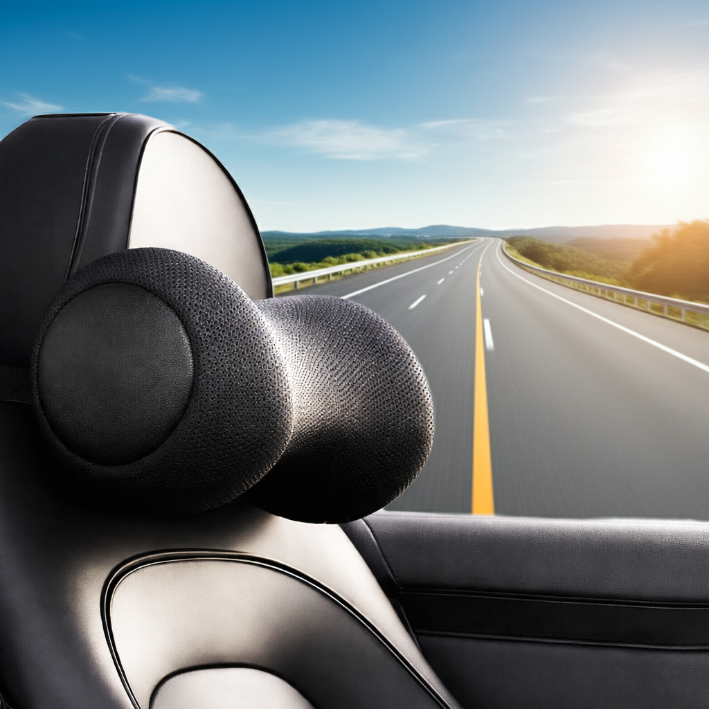 ELVic™ Ergonomic Memory Foam Car Neck Pillow – Cervical Support for Driving & Travel