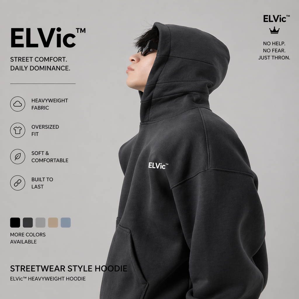 Heavy Profile Cropped Hoodie Men
